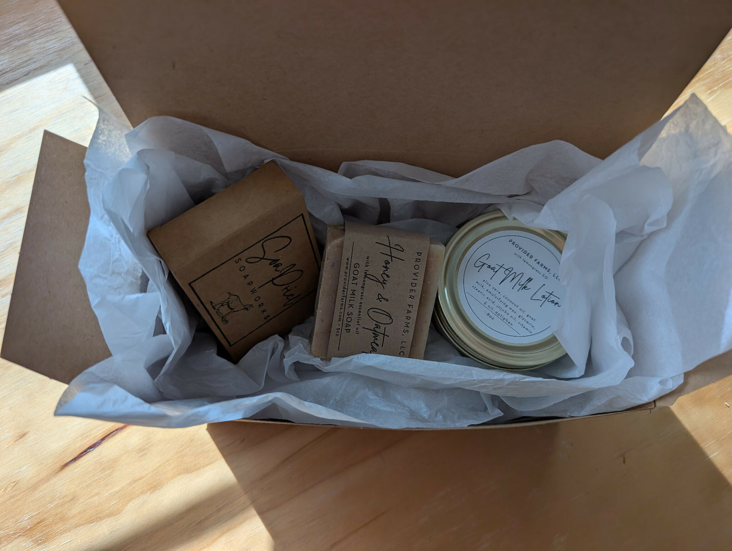 Wholesome Body Care Gift Box | Goat Milk Soaps & Lotion