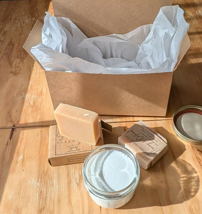 Wholesome Body Care Gift Box | Goat Milk Soaps & Lotion
