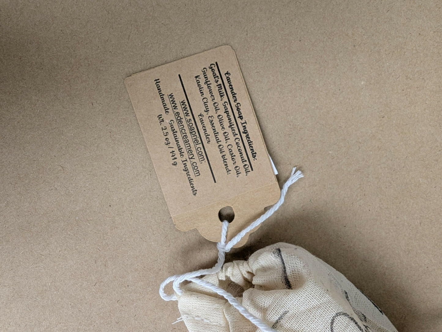 Goat's Milk Bar Soap in Burlap Pouch | Eden Creamery