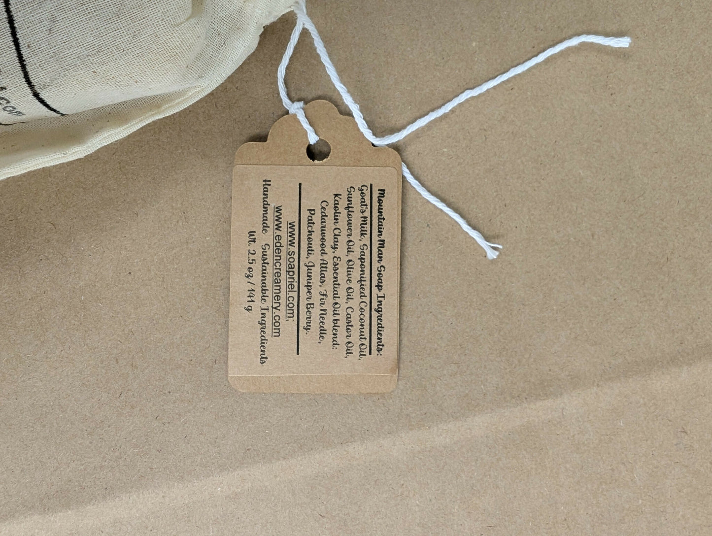 Goat's Milk Bar Soap in Burlap Pouch | Eden Creamery