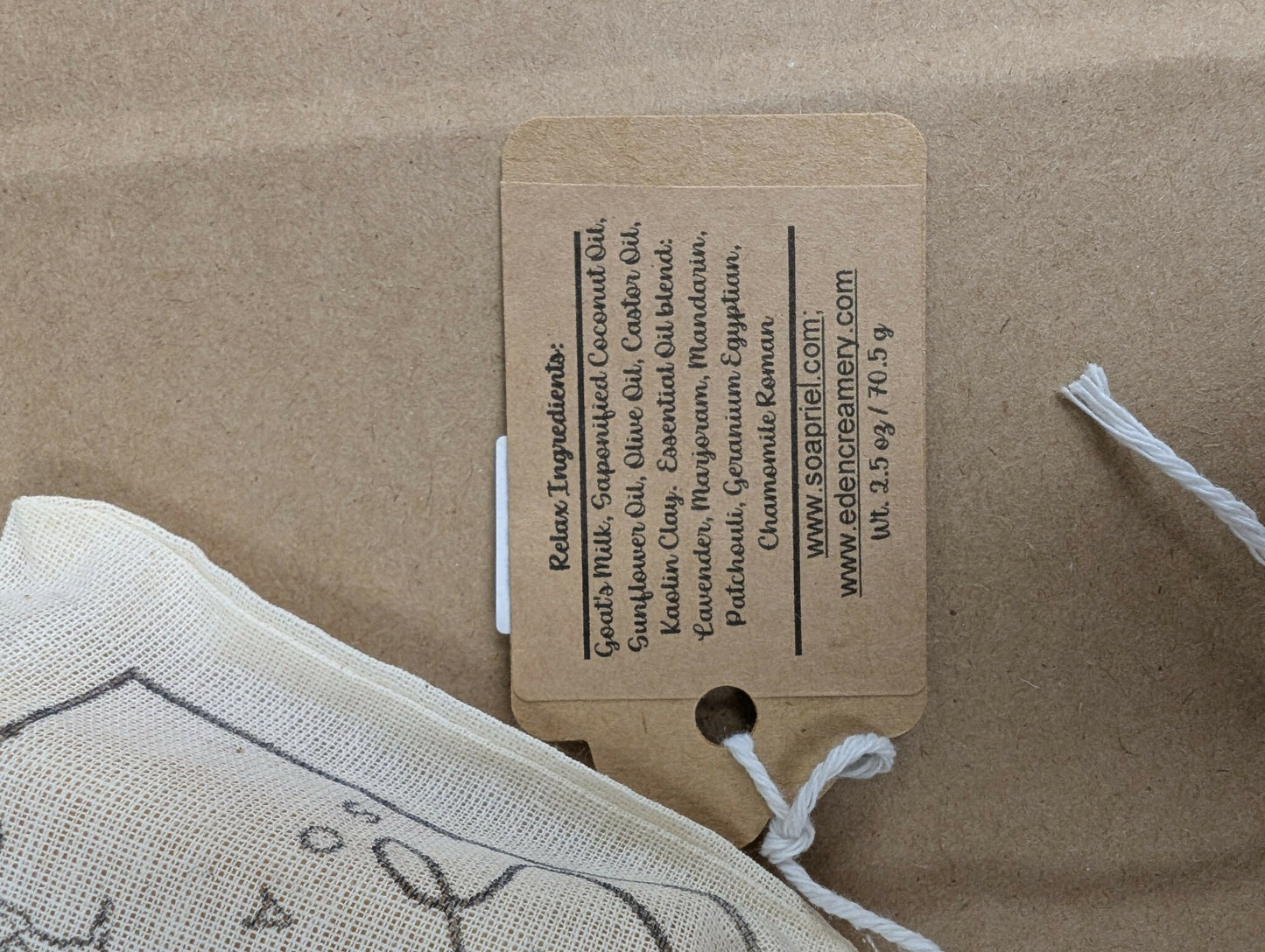 Goat's Milk Bar Soap in Burlap Pouch | Eden Creamery