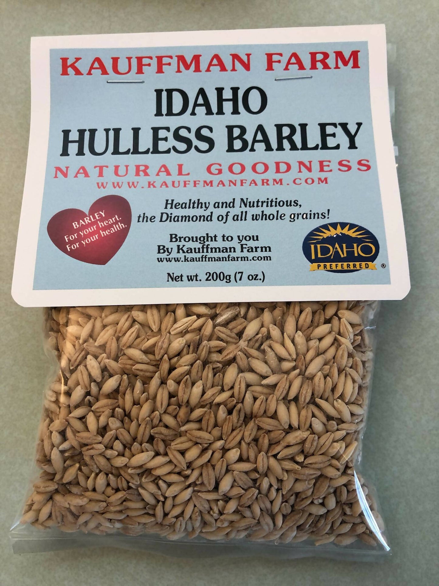 Idaho Hulless Barley