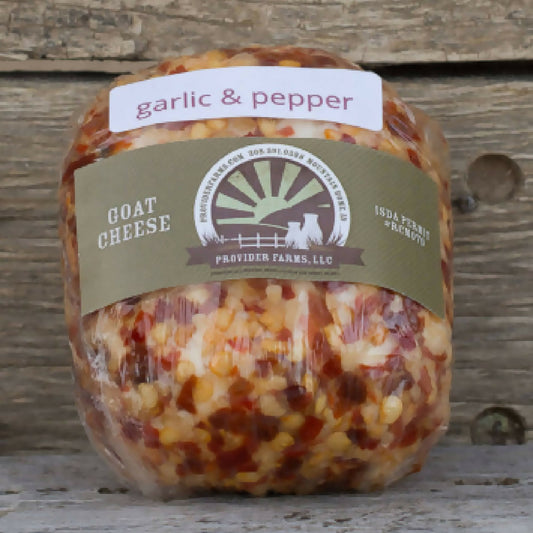 Pepper Garlic Goat Cheese | Raw Unpasteurized Grass-Fed