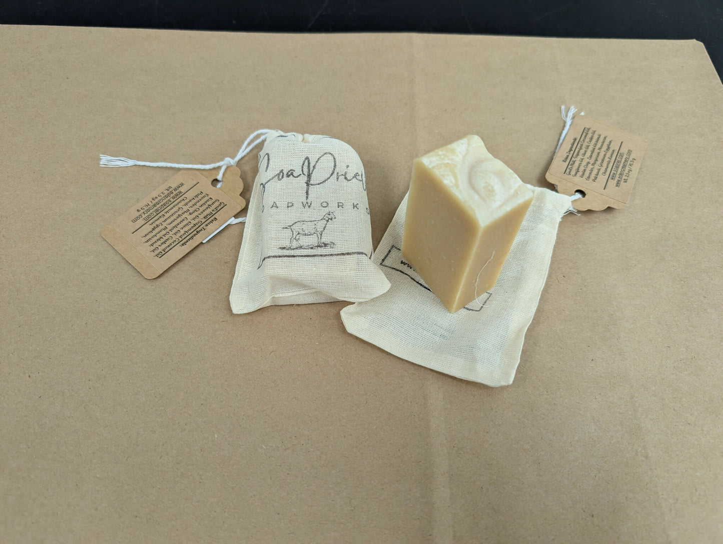 Goat's Milk Bar Soap in Burlap Pouch | Eden Creamery