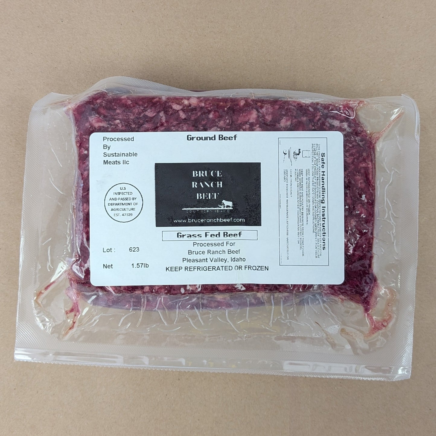 Aged Lean Ground Beef 1.5 lbs | Grass-Fed-GRAIN Finished Angus
