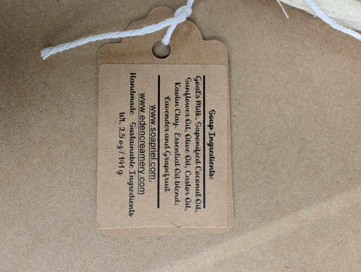 Goat's Milk Bar Soap in Burlap Pouch | Eden Creamery