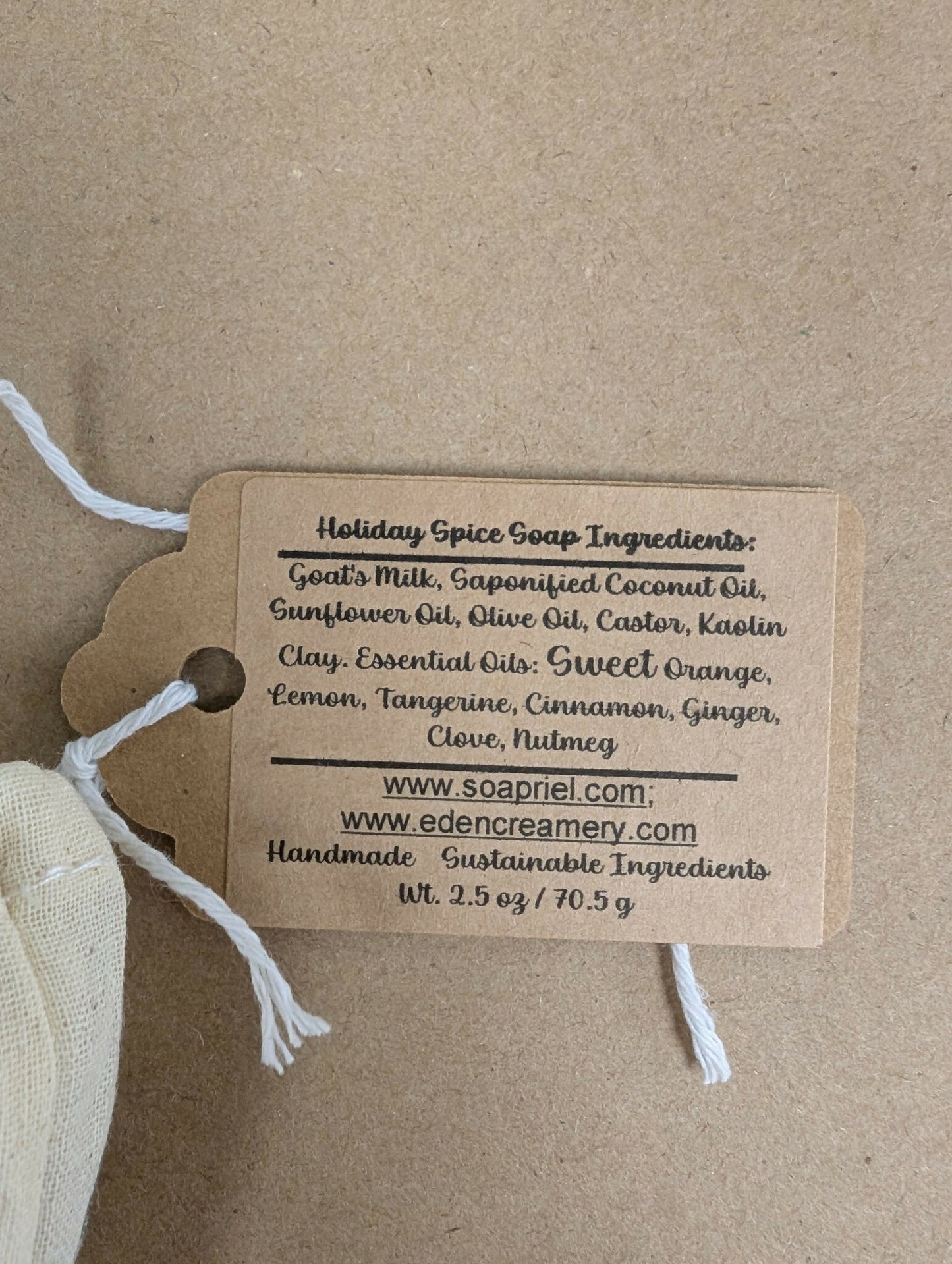 Goat's Milk Bar Soap in Burlap Pouch | Eden Creamery