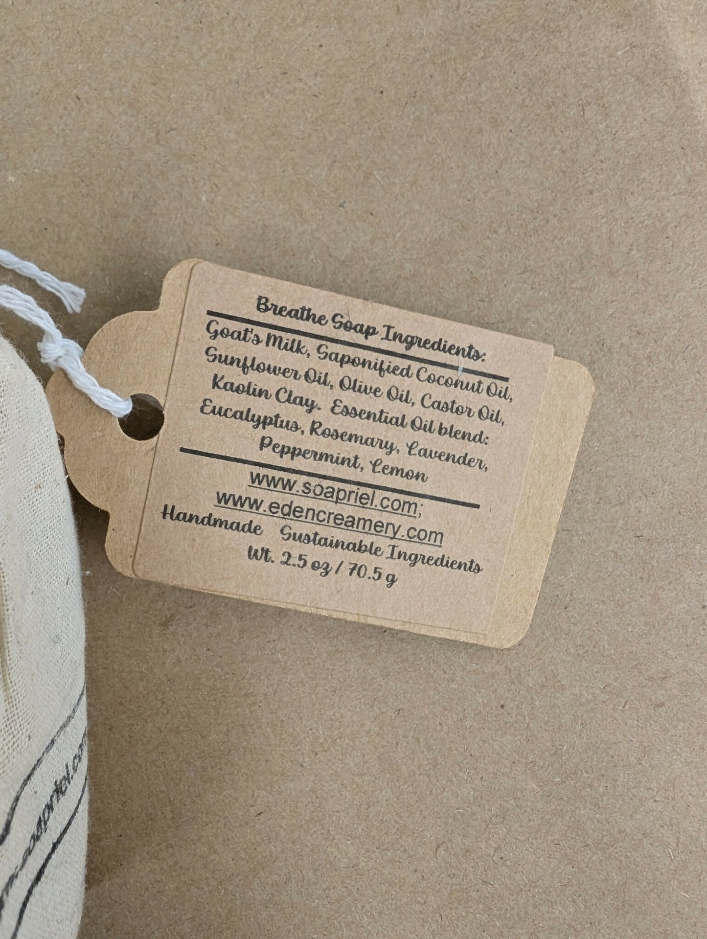 Goat's Milk Bar Soap in Burlap Pouch | Eden Creamery