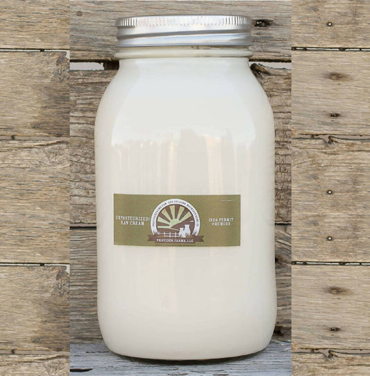Raw Cultured Sour Cream Quart | Grass-Fed Jersey Cows Unpasteurized