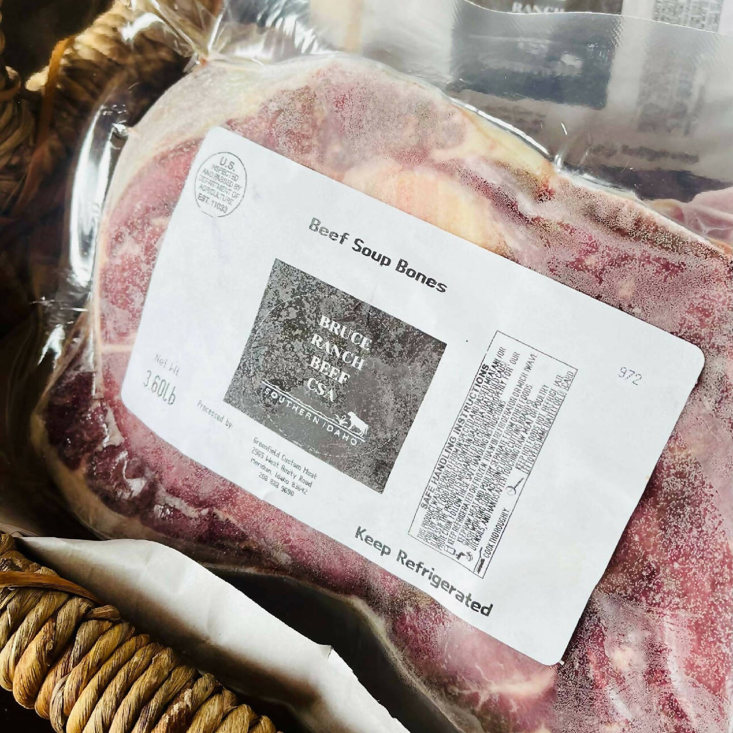 Meaty Soup Bones (Approx. 2+ lbs)| Grass-Fed GRAIN Finish Angus