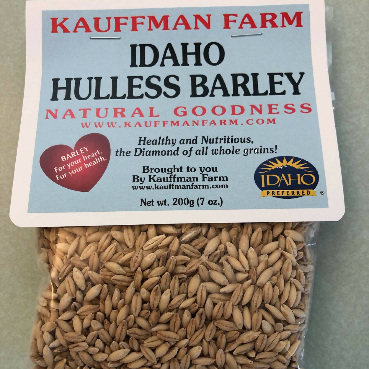 Idaho Hulless Barley