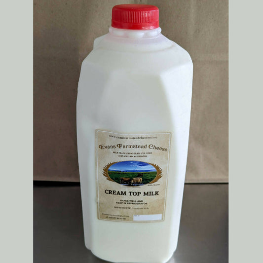 Cream-Top Milk from Grass-Fed Jersey Cows